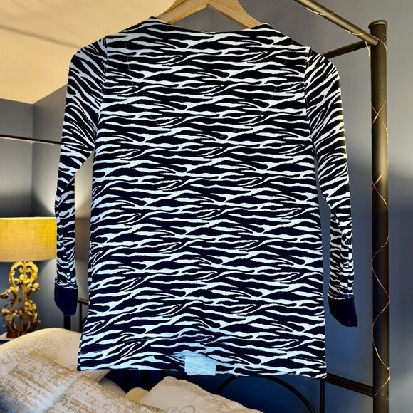 Classics by Liz Claiborne Black and White Zebra Print Cardigan - Picture 2 of 5